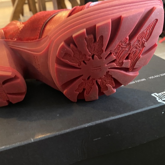 Soca Red Ankle Boots - John Fluevogs - Picture 8 of 8